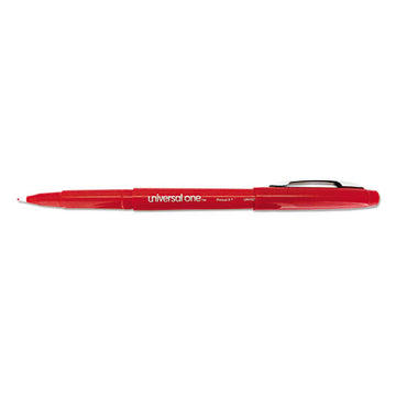 Universal™ Porous Point Pen, Stick, Medium 0.7 Mm, Red Ink, Red Barrel, Dozen freeshipping - TVN Wholesale